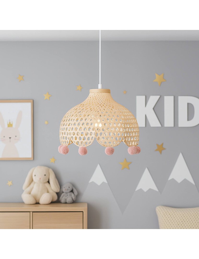 Candeeiro de Teto Suspenso Madeira