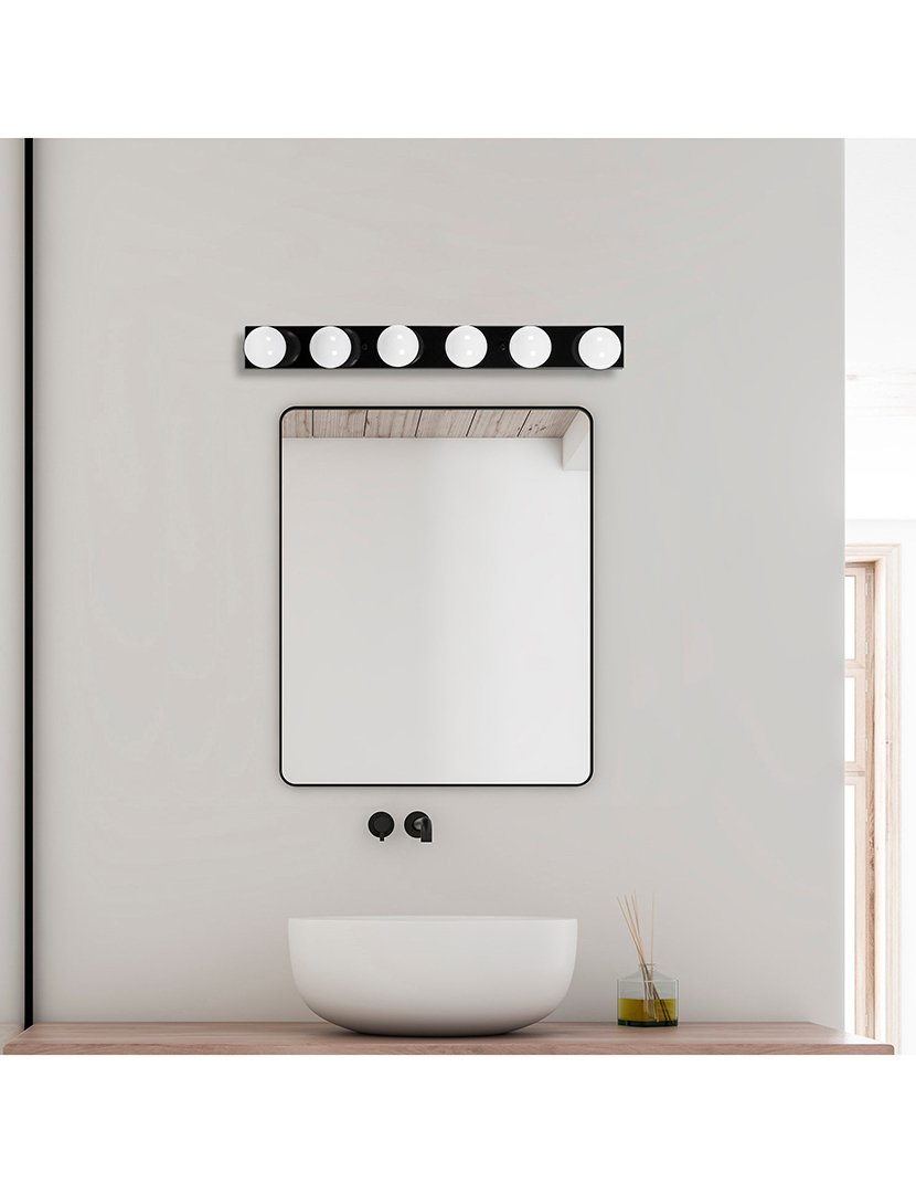 Candeeiro de Parede 10x10x91cm Preto