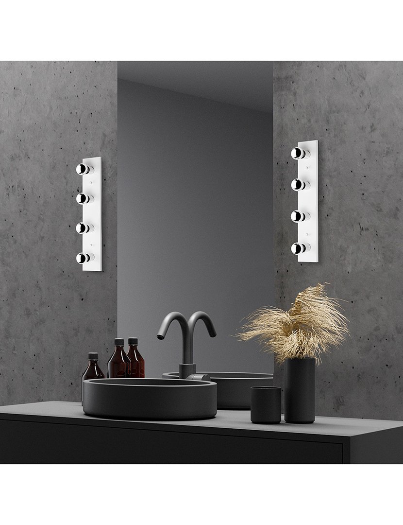 Candeeiro de Parede 10x10x60cm Branco