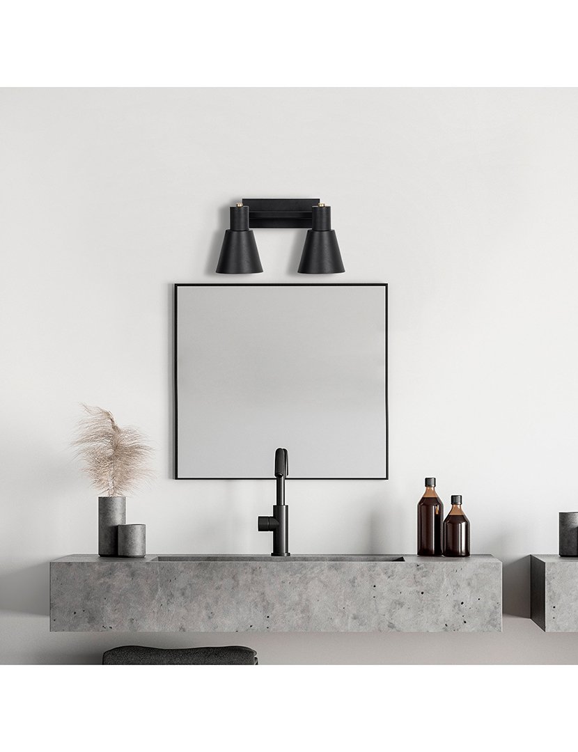 Candeeiro de Parede 38x21x21cm Preto