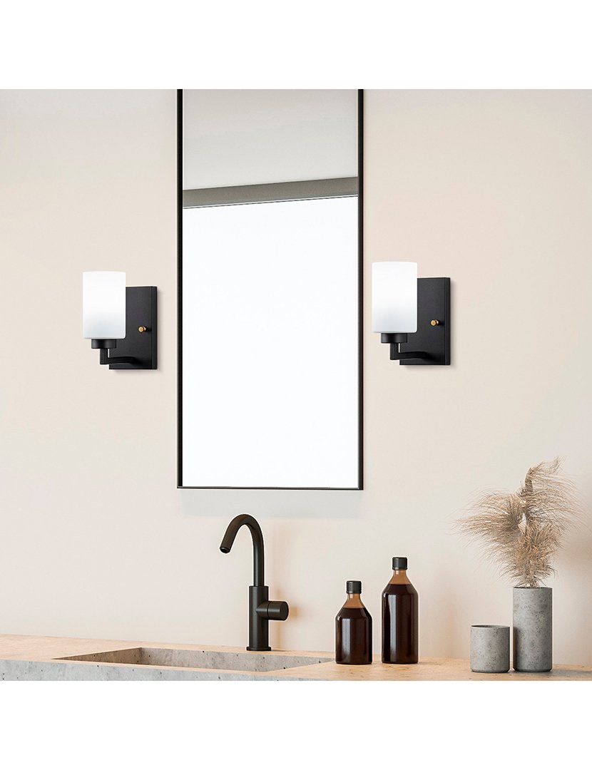 Candeeiro de Parede 10x19x23cm Preto