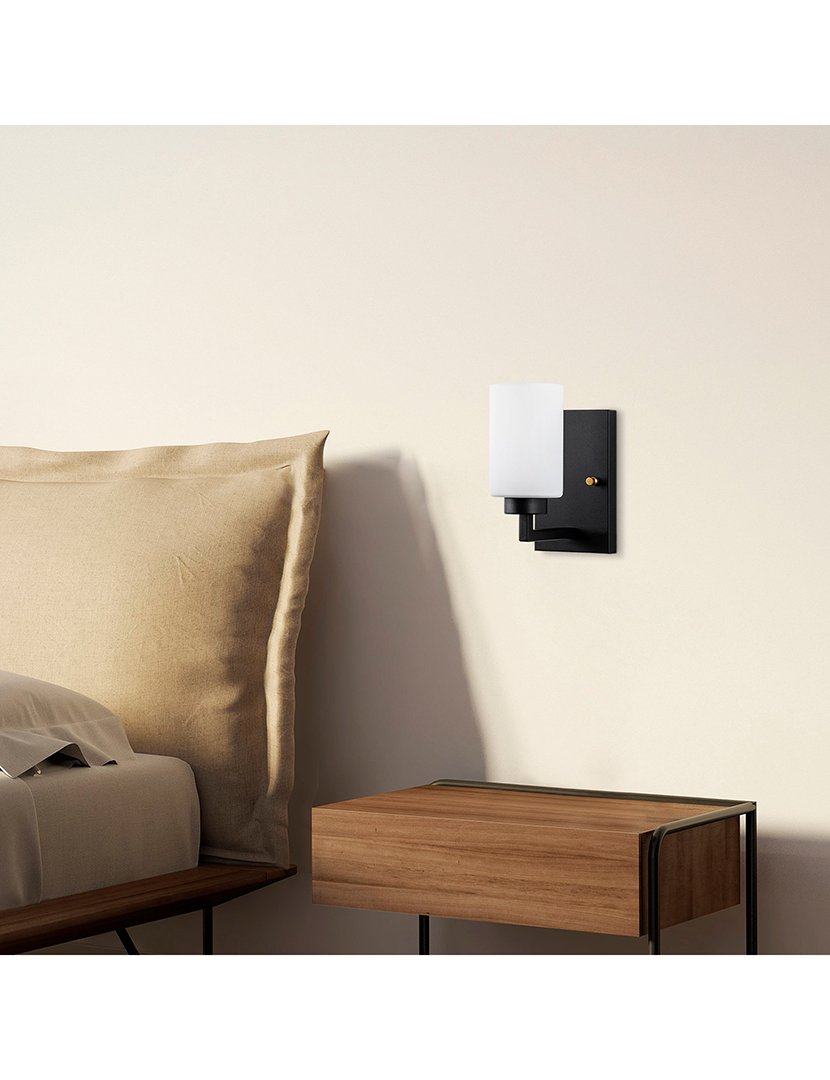 Candeeiro de Parede 10x19x23cm Preto