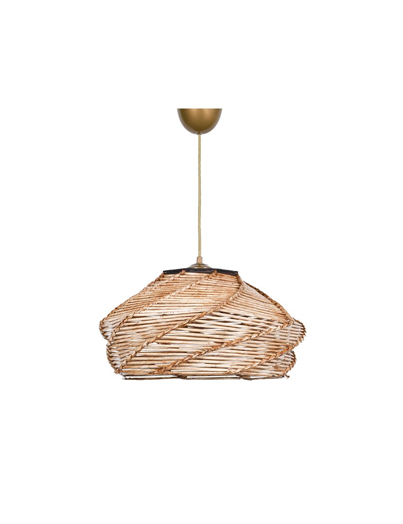 Candeeiro de Teto Ness 36x36x65cm Bege