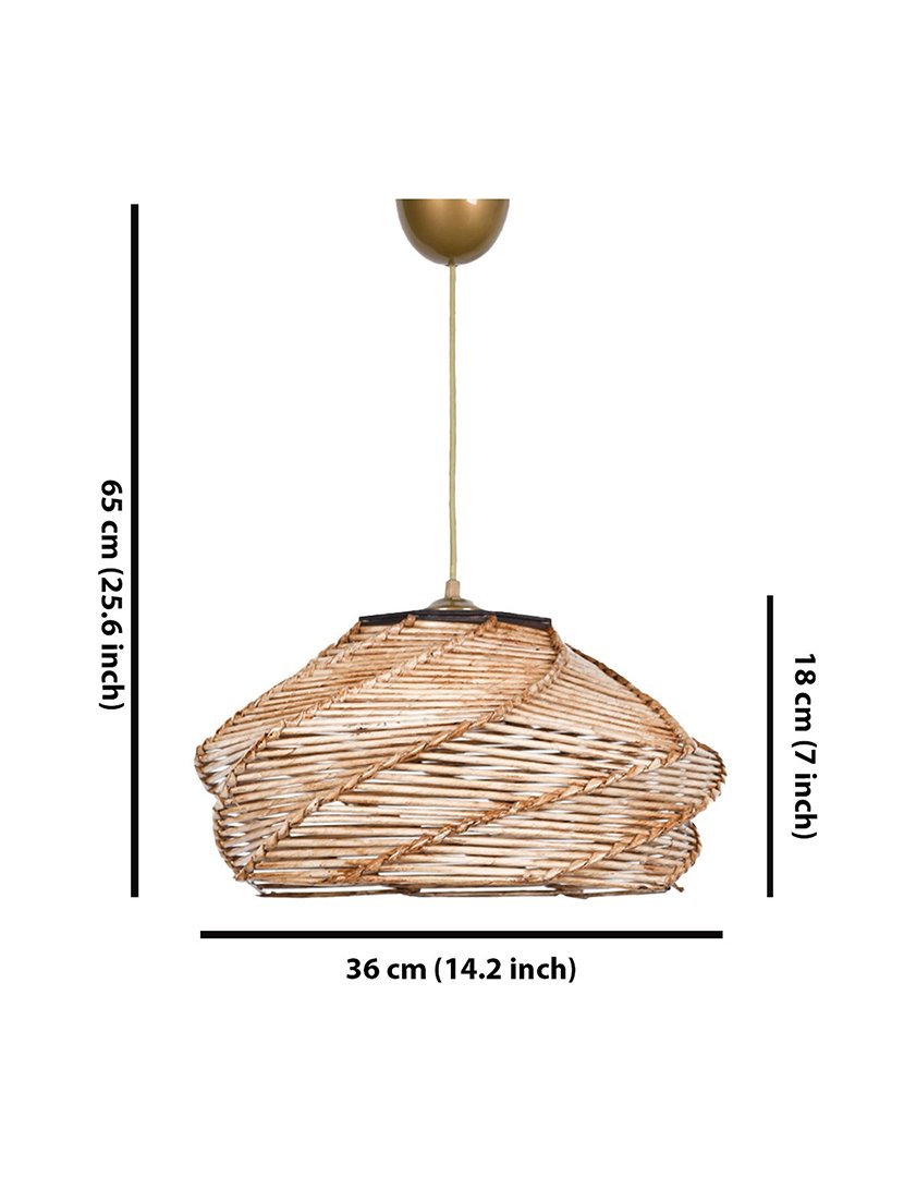 Candeeiro de Teto Ness 36x36x65cm Bege