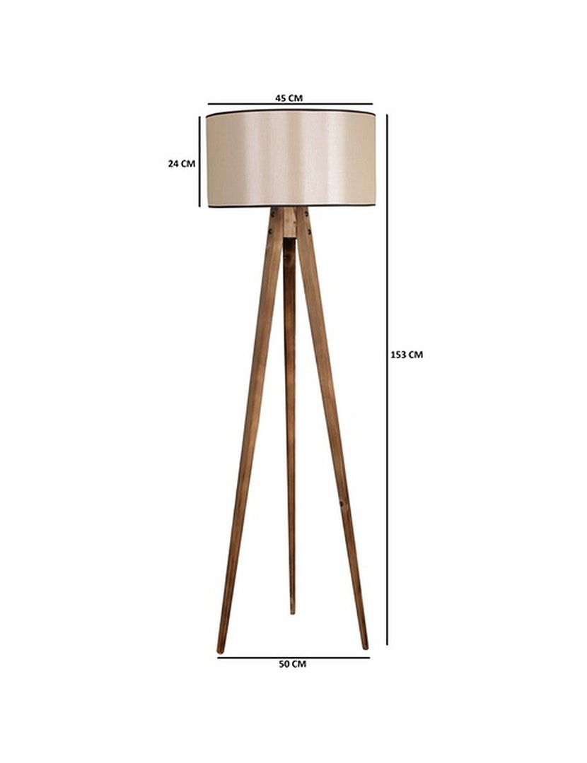 Candeeiro de Pé Tanganica 45x45x153cm Castanho