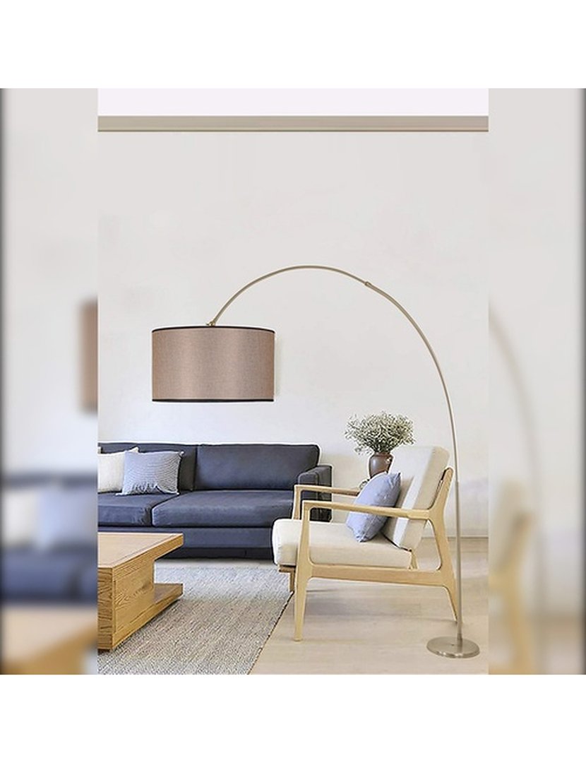 Candeeiro de Pé Malaui, 40x40x220cm Acastanhado