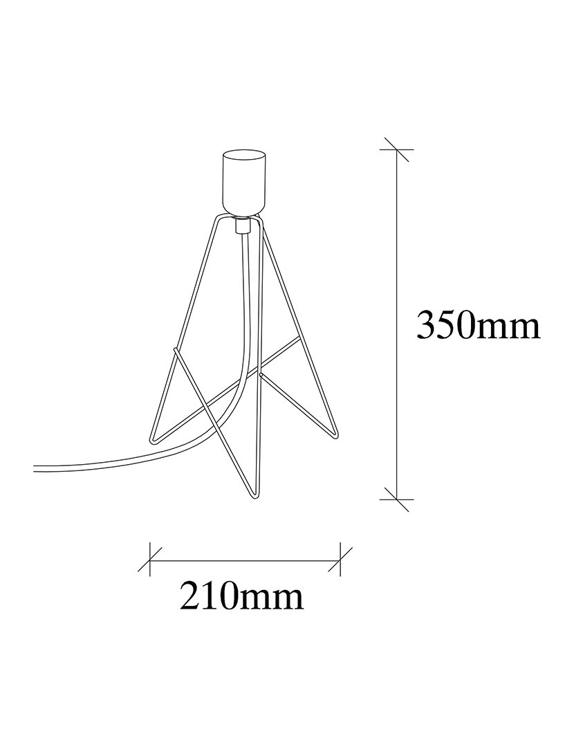 Candeeiro de Mesa, 21x21x35cm Cobre