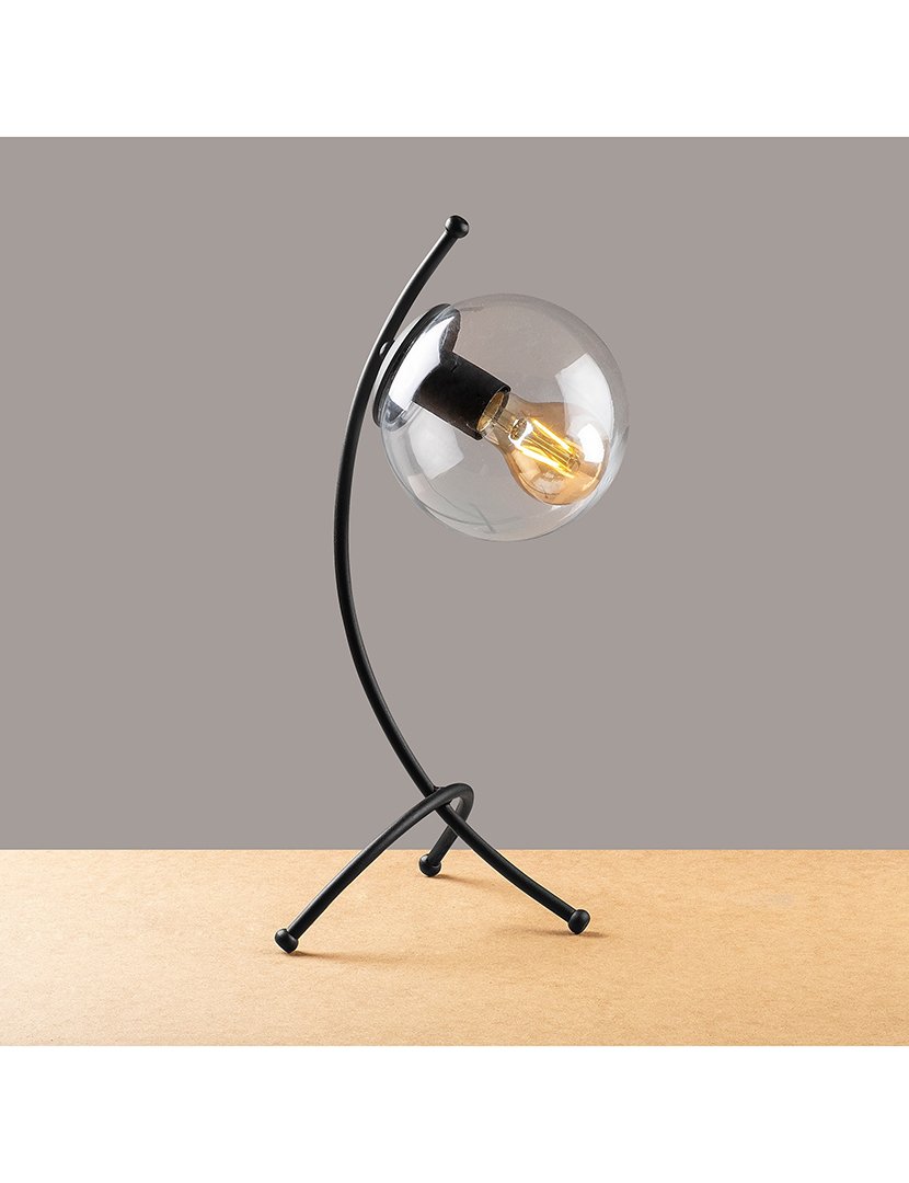 Candeeiro de Mesa 23x18x43cm Preto