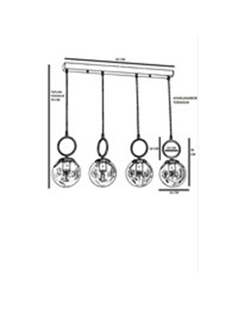 Candeeiro de Teto 16x65x70cm Cobre