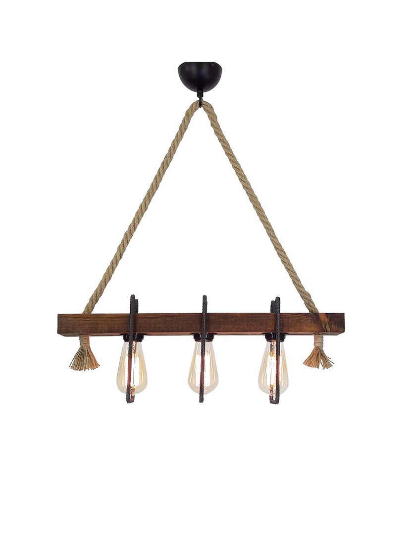 Candeeiro de Teto 10x60x70cm Nogal