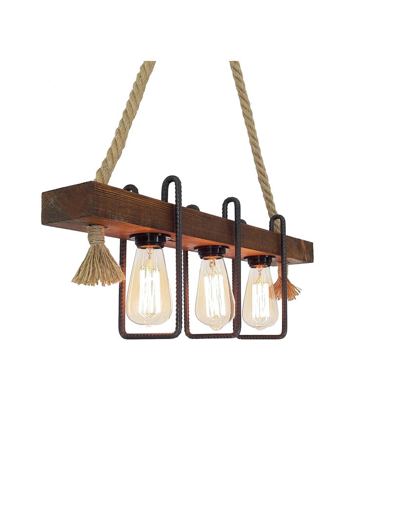 Candeeiro de Teto 10x60x70cm Nogal