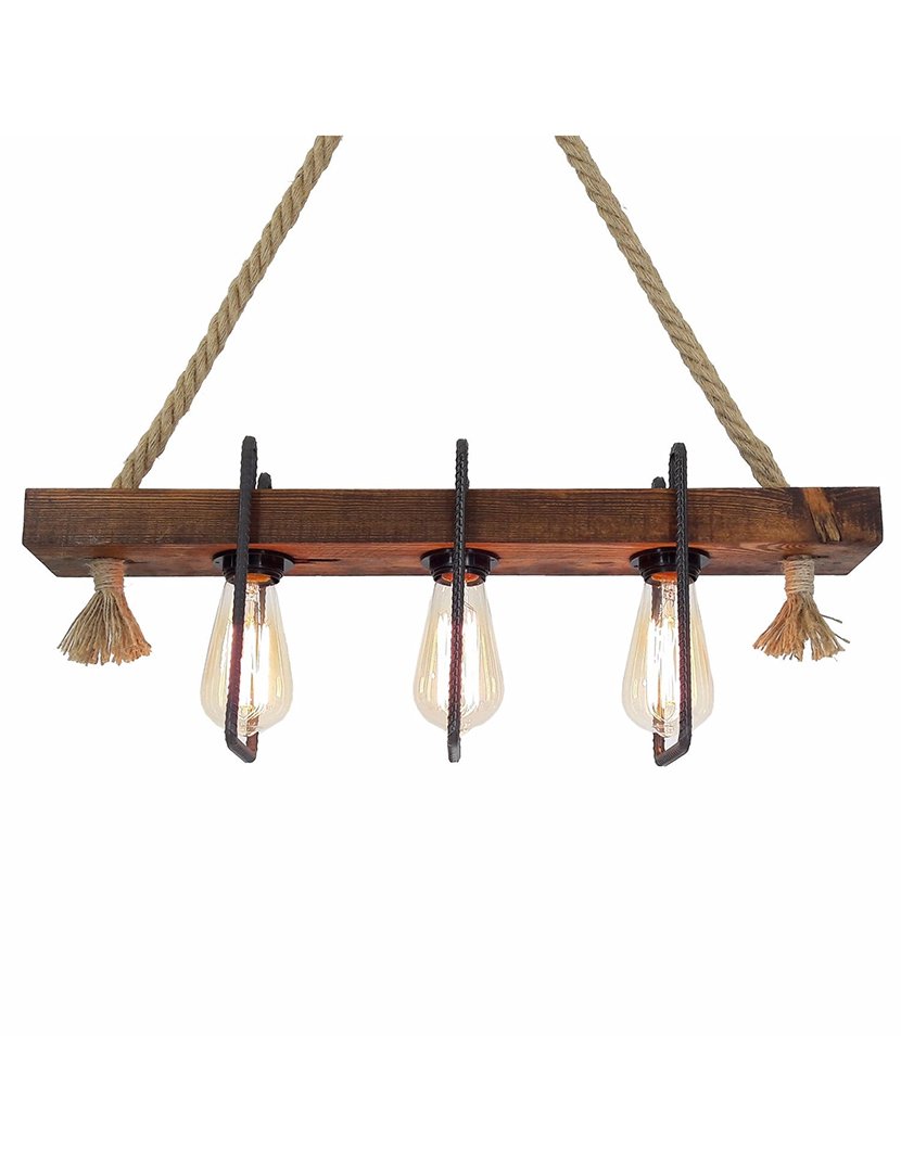 Candeeiro de Teto 10x60x70cm Nogal