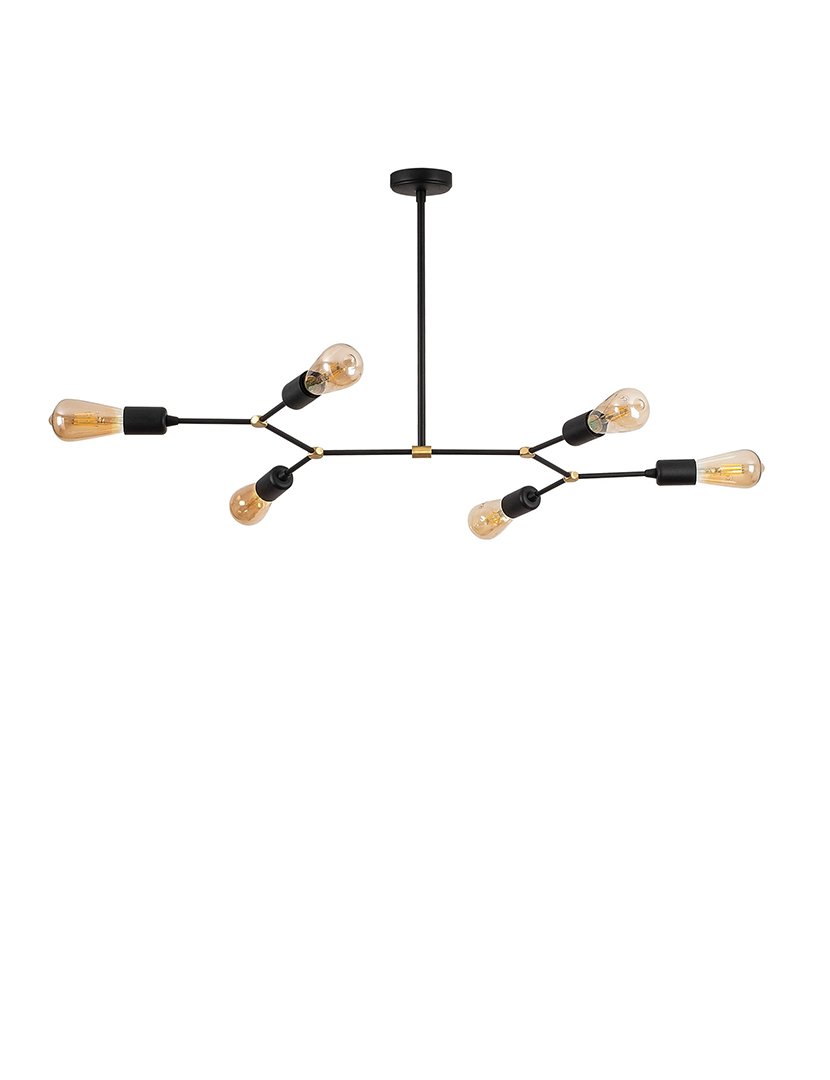 Candeeiro de Teto Negro 95x48x48cm Preto