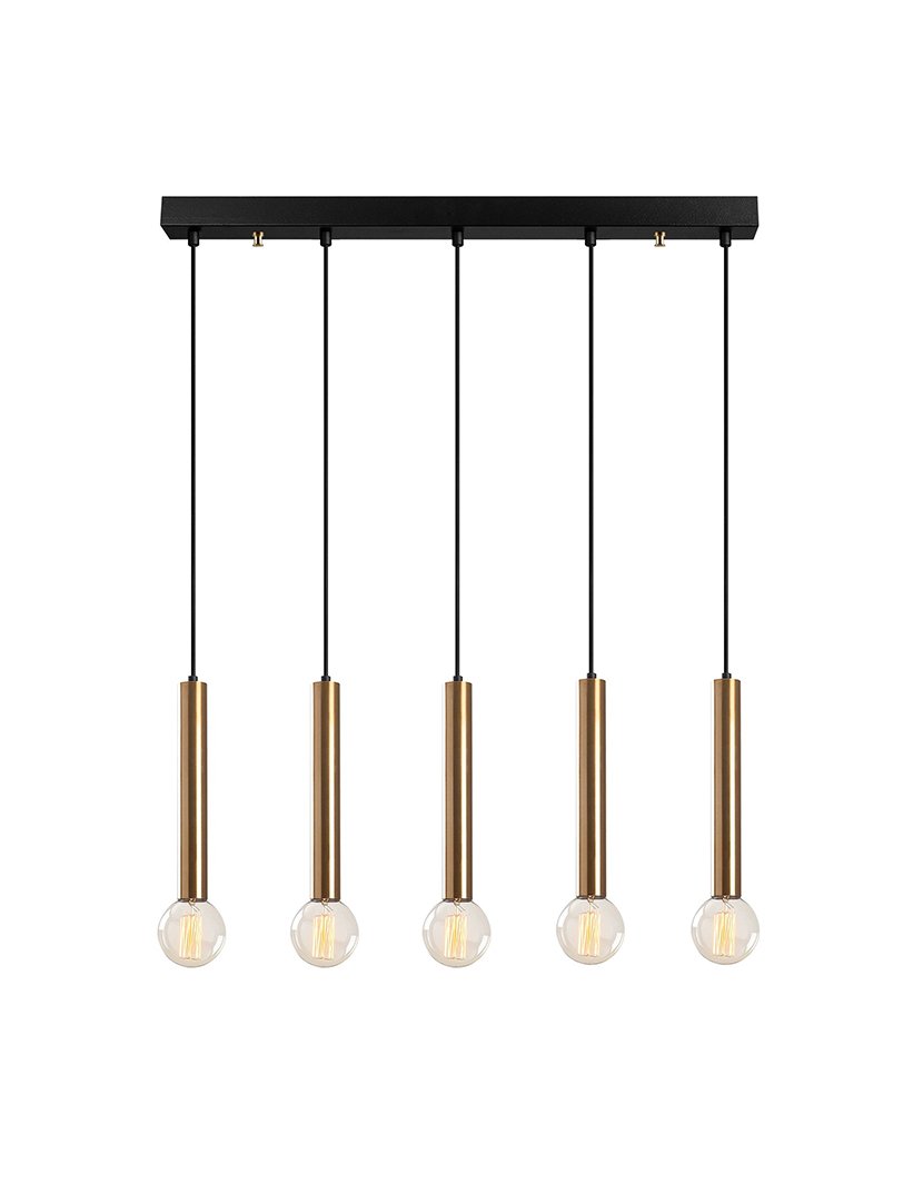 Candeeiro de Teto 80x6x136cm Dourado