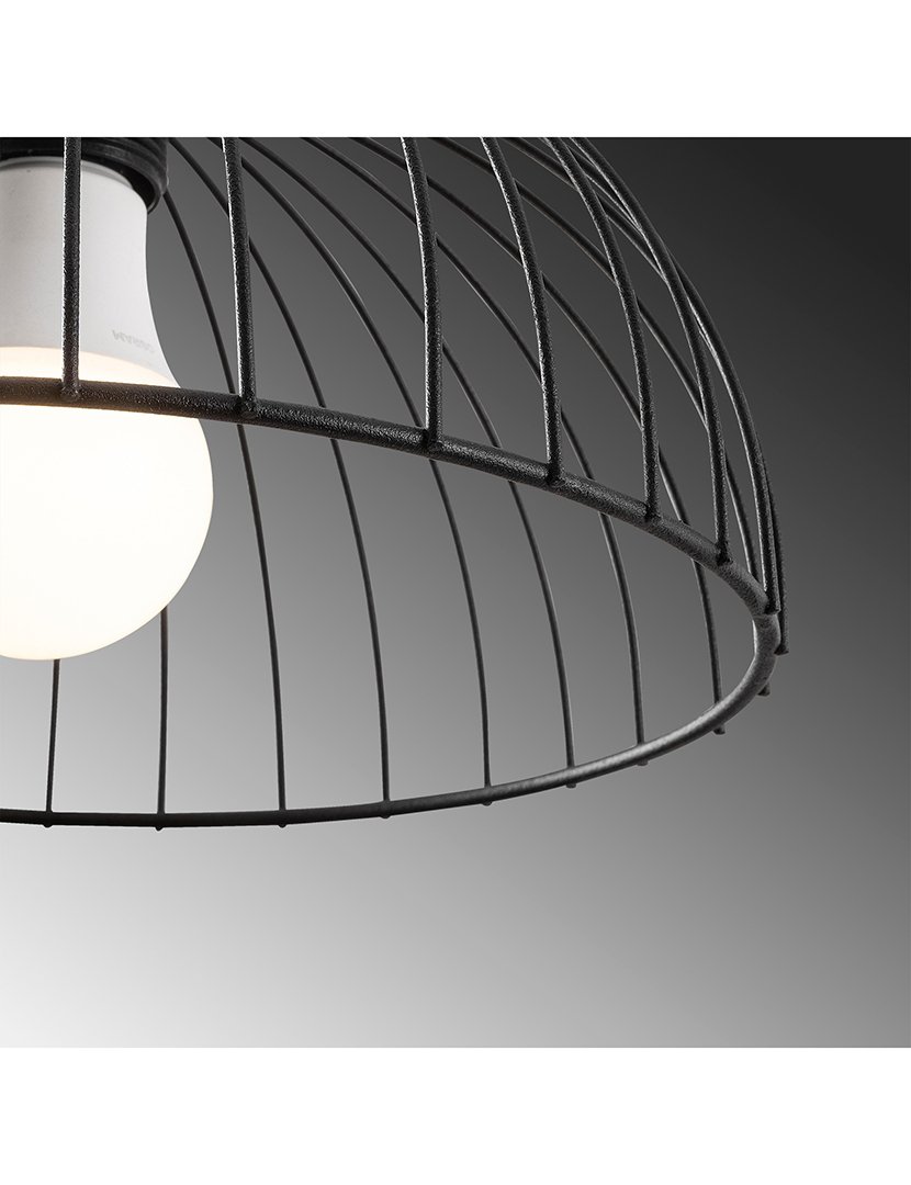 Candeeiro de Teto 25x25x27cm Preto