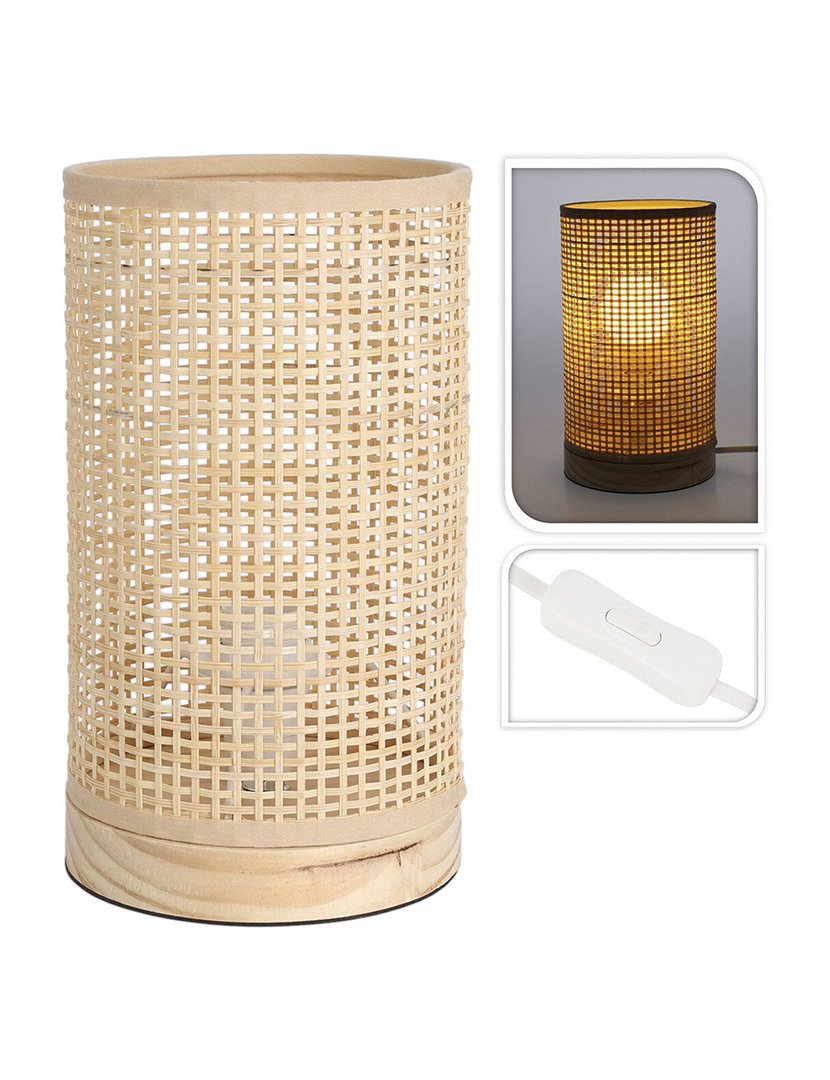 Candeeiro de Mesa Ø13x23cm Natural