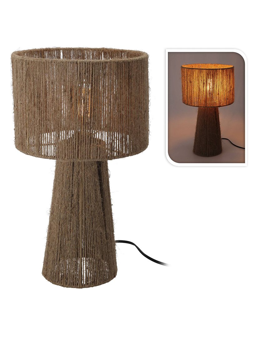 Candeeiro de Mesa Ø27x45cm Castanho