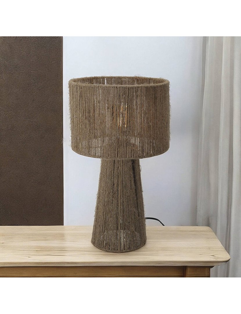 Candeeiro de Mesa Ø27x45cm Castanho