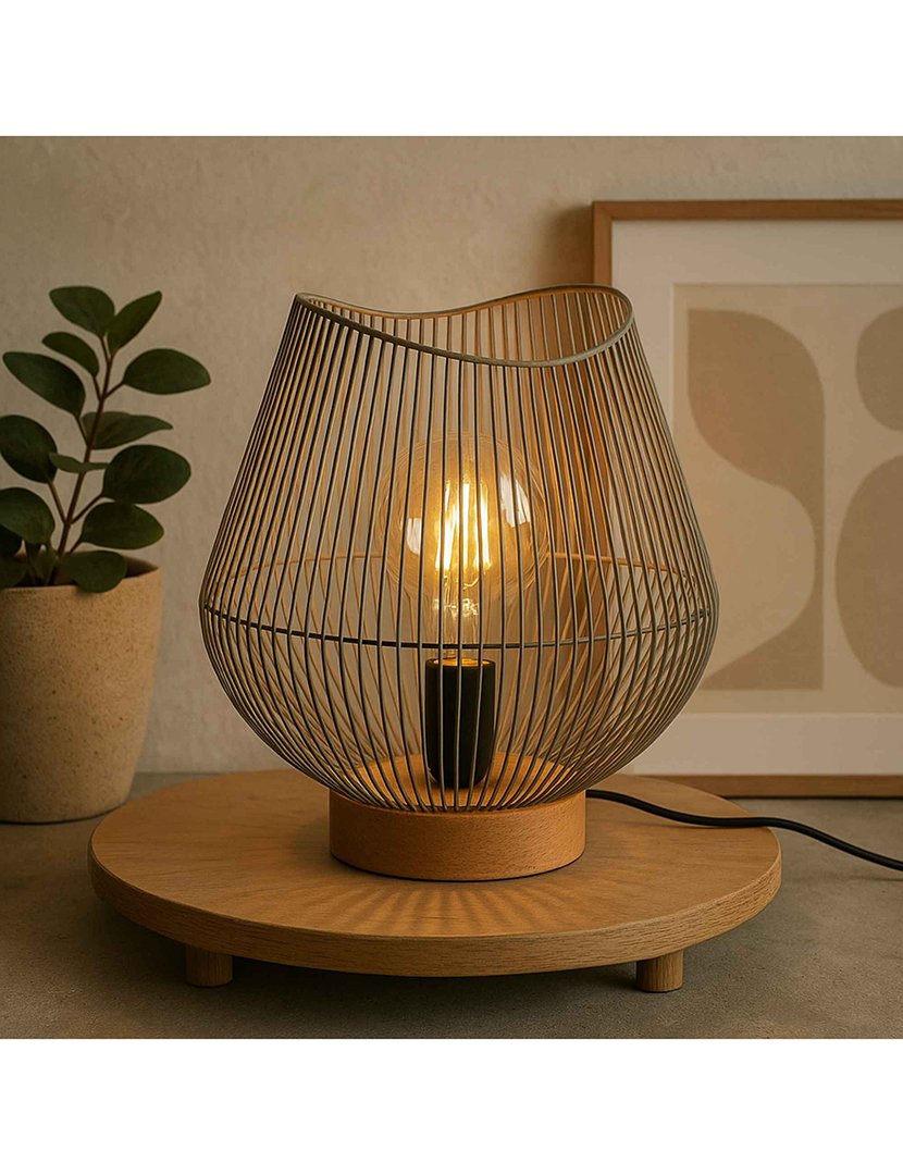 Candeeiro de Mesa Jena Cinzento