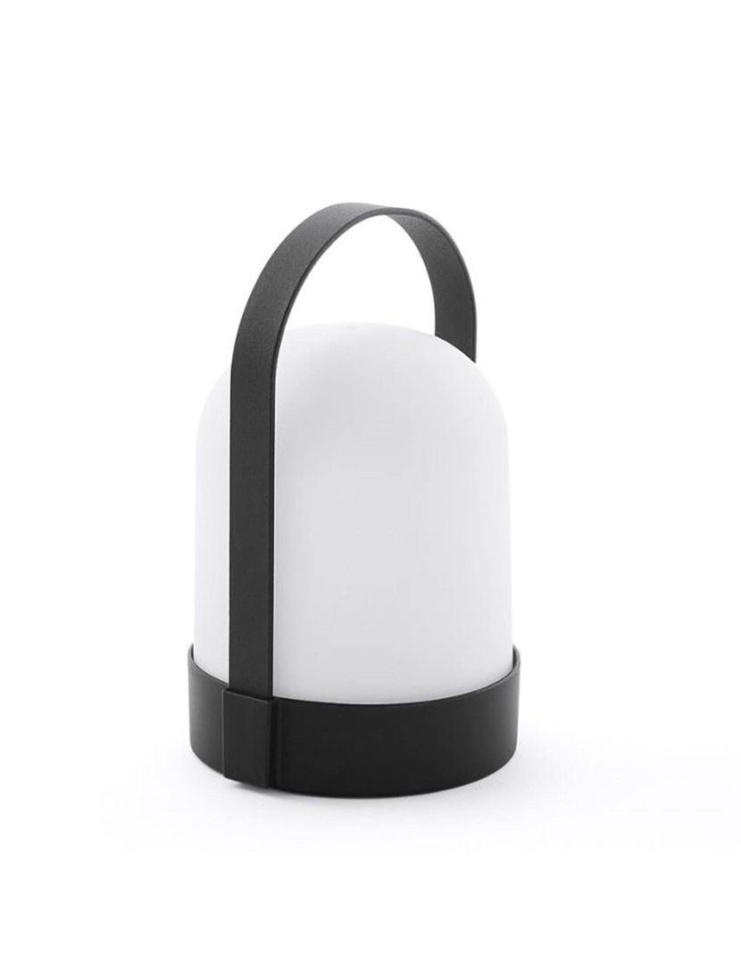 Candeeiro de Mesa 21cm Preto e Branco