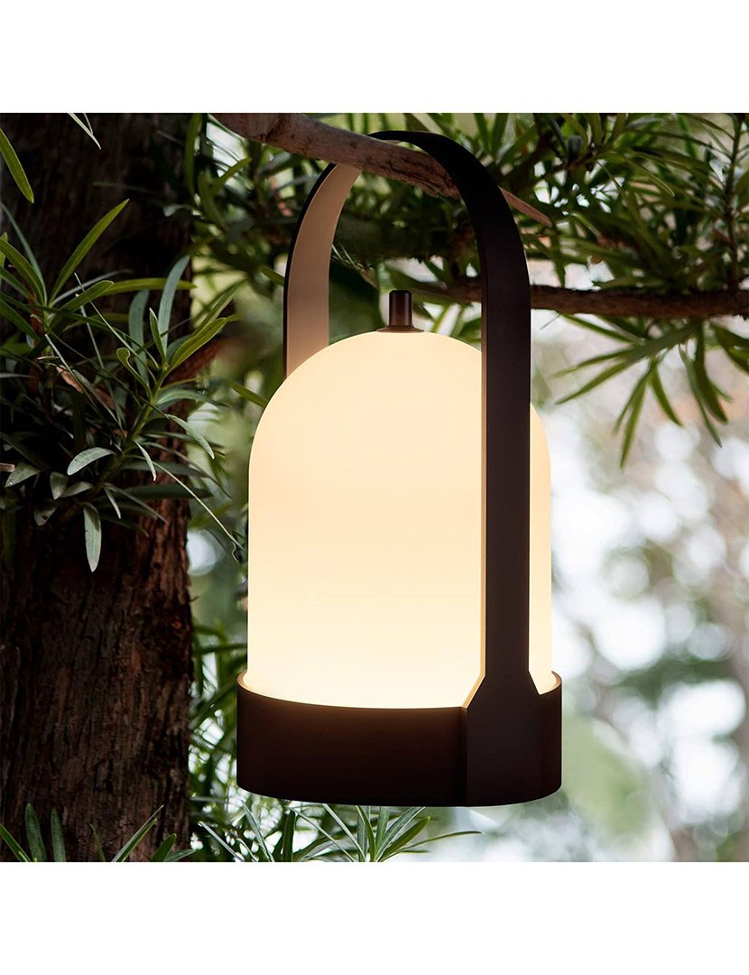 Candeeiro de Mesa 21cm Preto e Branco