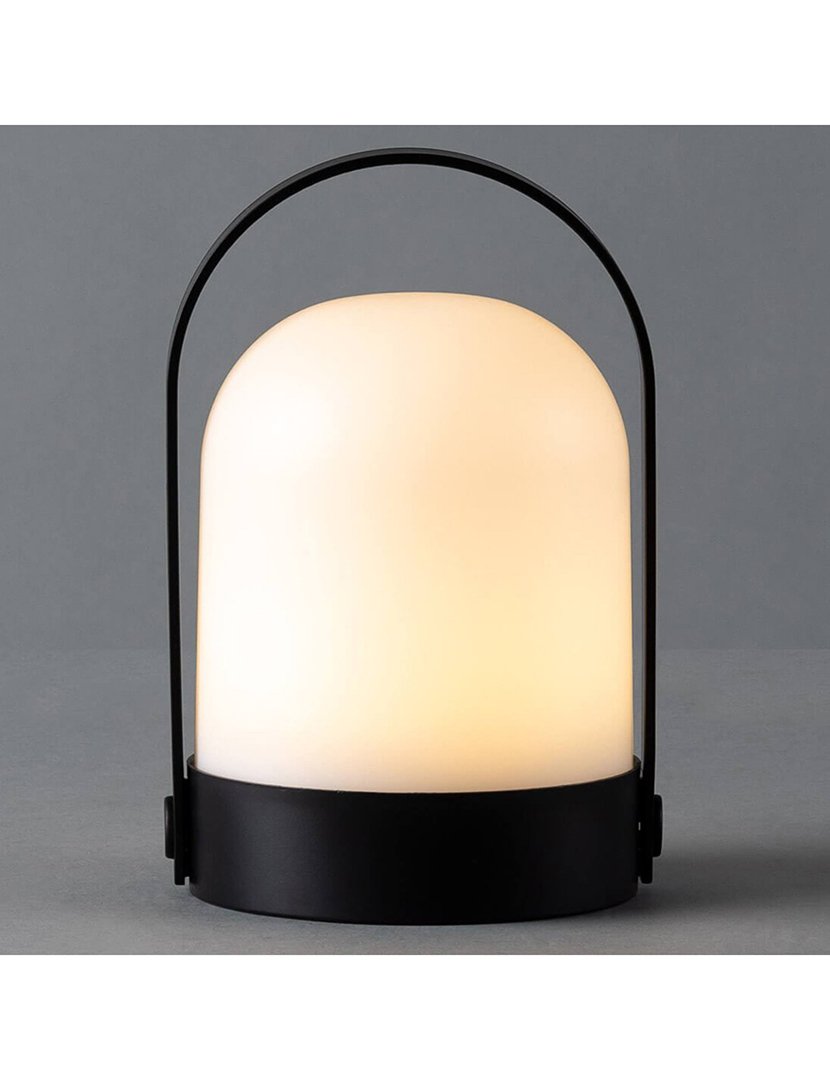 Candeeiro de Mesa 21cm Preto e Branco