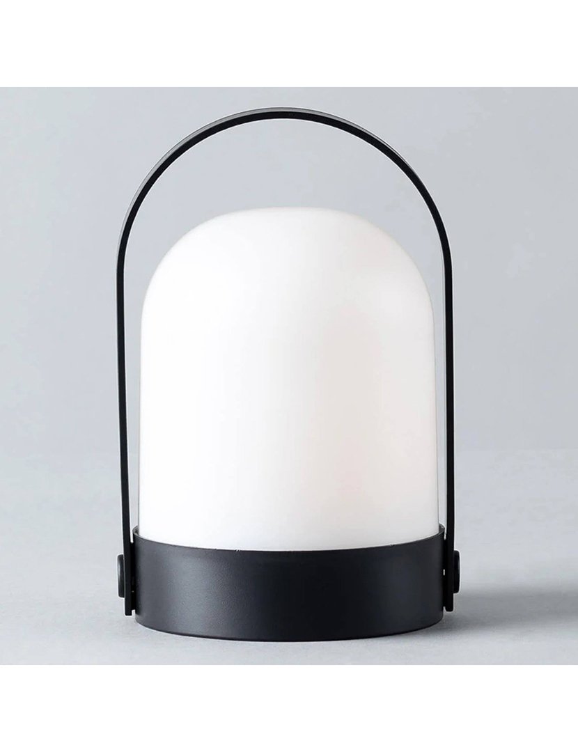 Candeeiro de Mesa 21cm Preto e Branco