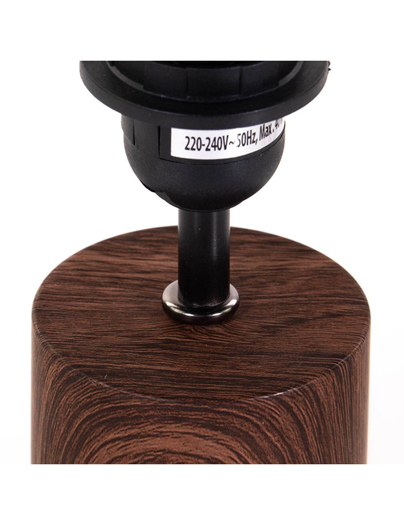 Candeeiro de Mesa Ø18x29,5cm Madeira