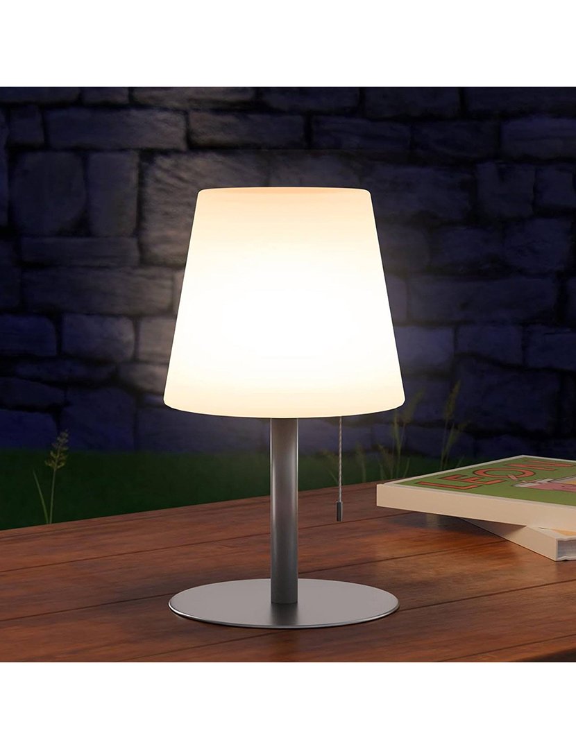 Candeeiro de Mesa Recarregável Ø16,5x30cm Verde Mate