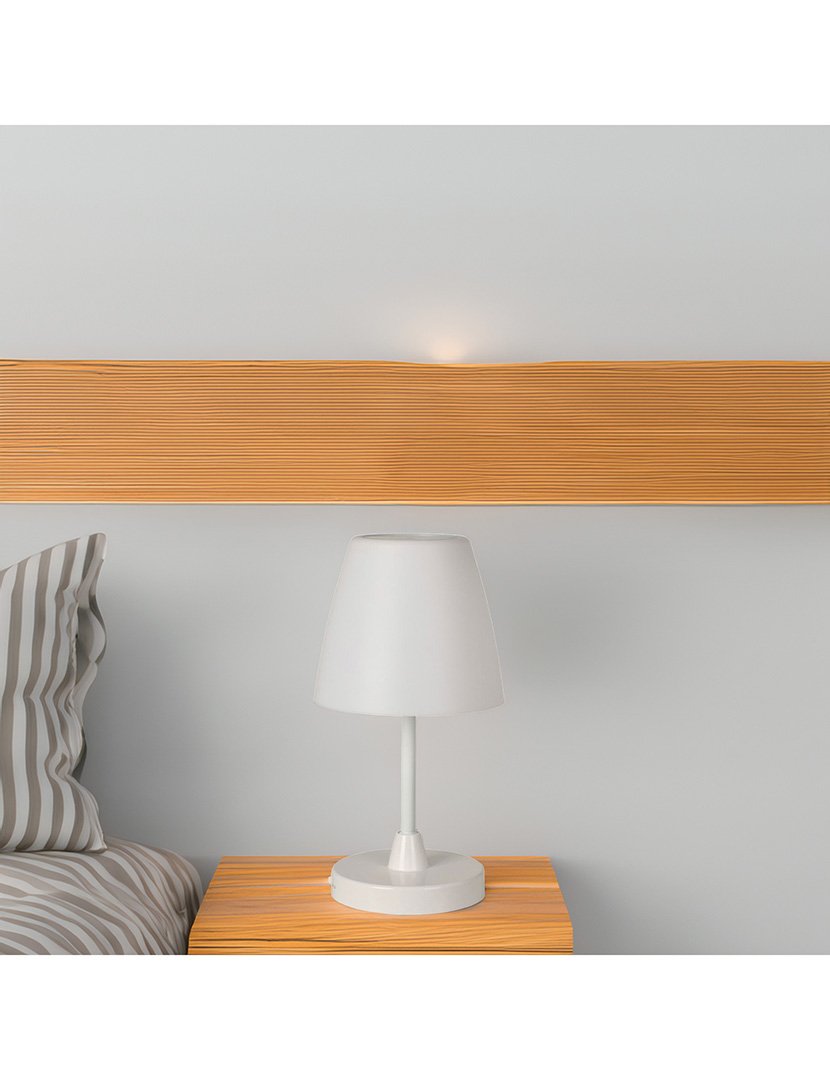 Candeeiro de Mesa Touch Ø13x30cm Branco