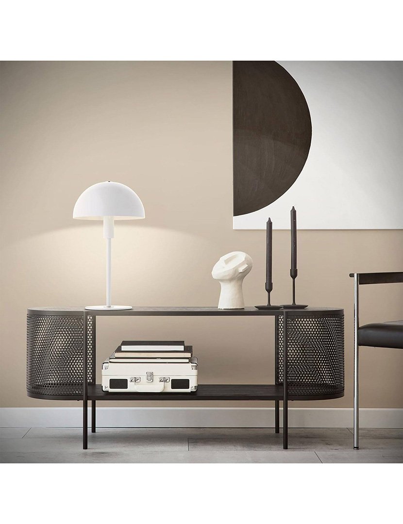 Candeeiro de Mesa Ø18x36cm Branco