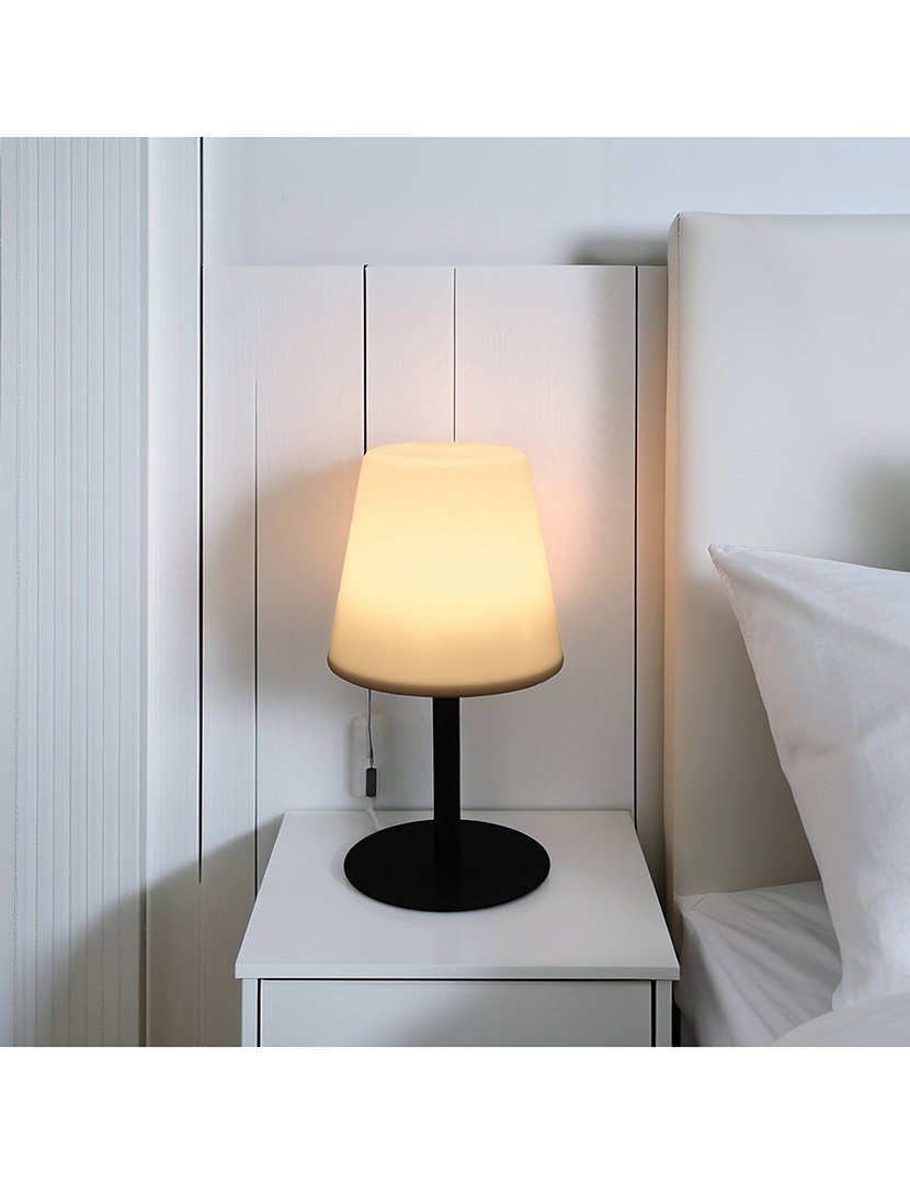 Candeeiro de Mesa Recarregável com Luz RGB Ø16,5x30cm Preto