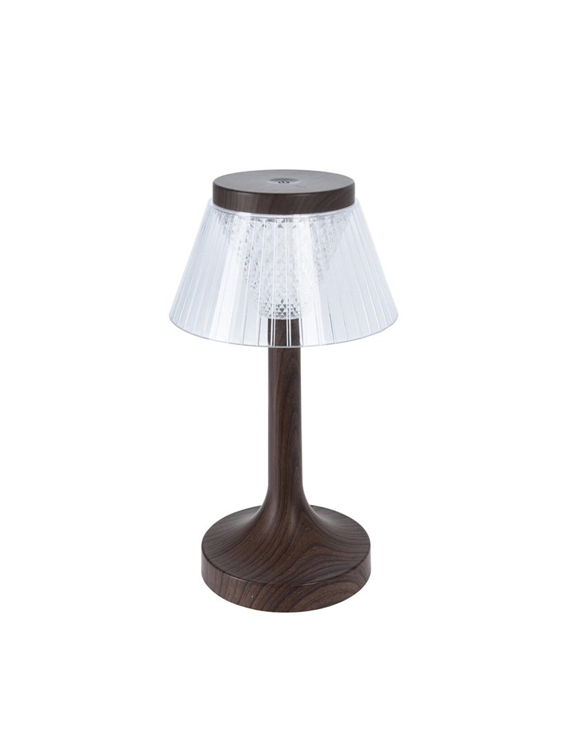 Candeeiro de Mesa LED Recarregável Ø15x27,5cm Madeira