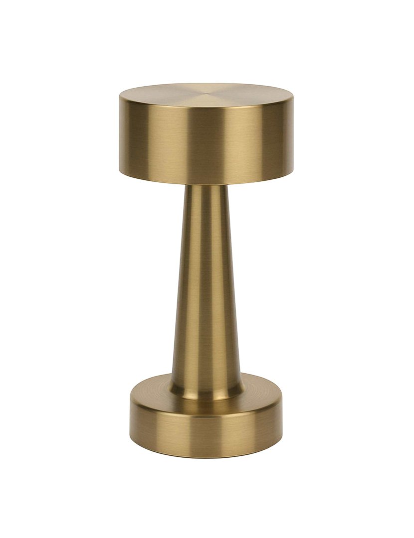 Candeeiro de Mesa Recarregável Ø8,9x20,9cm Dourado