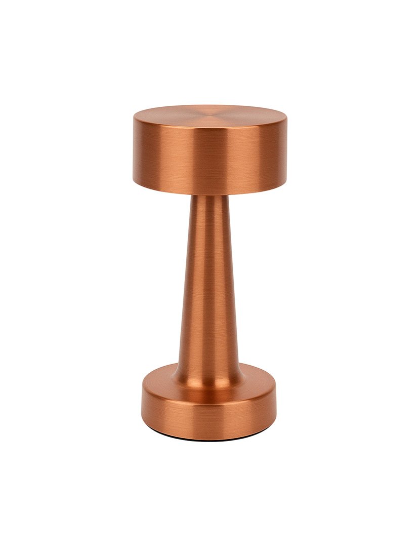 Candeeiro de Mesa Recarregável Ø8,9x20,9cm Cobre