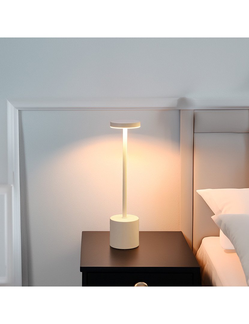 Candeeiro de Mesa com Luzes LED Ø8x34,2cm Branco