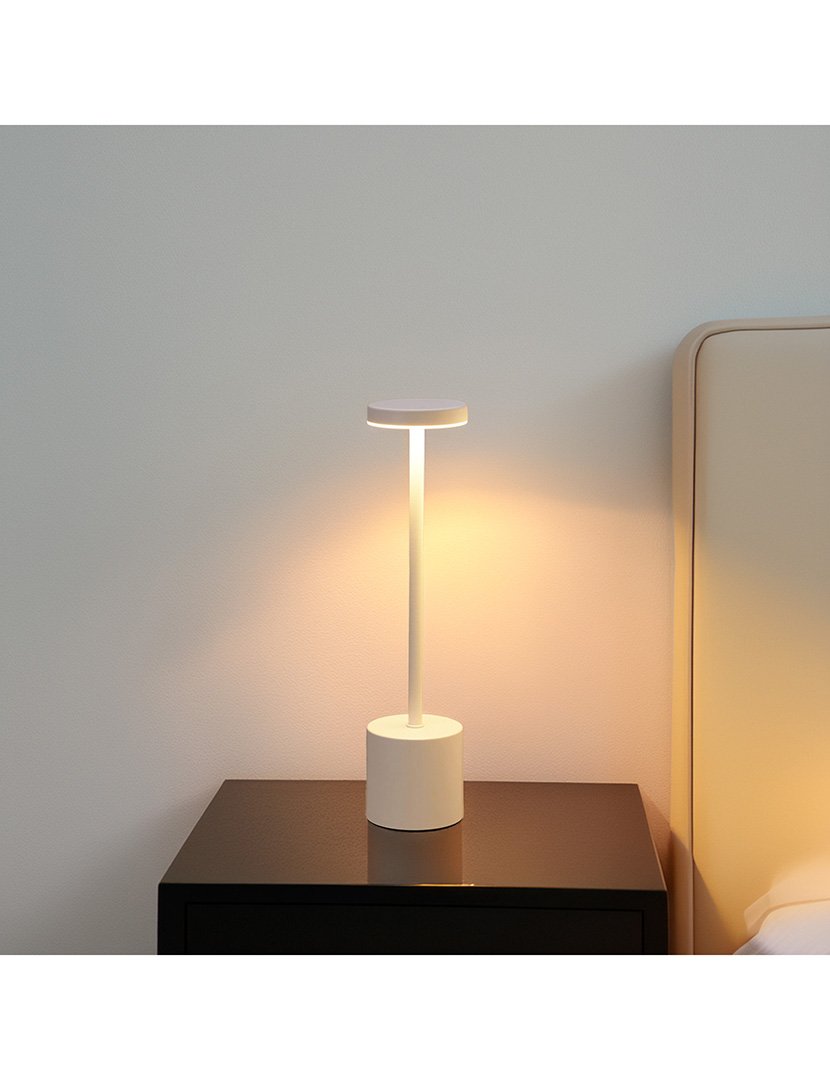 Candeeiro de Mesa com Luzes LED Ø8x34,2cm Branco