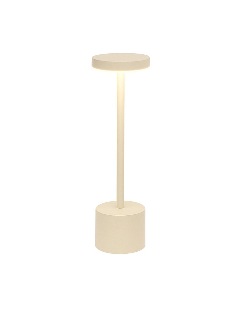 Candeeiro de Mesa com Luzes LED Ø8x34,2cm Creme