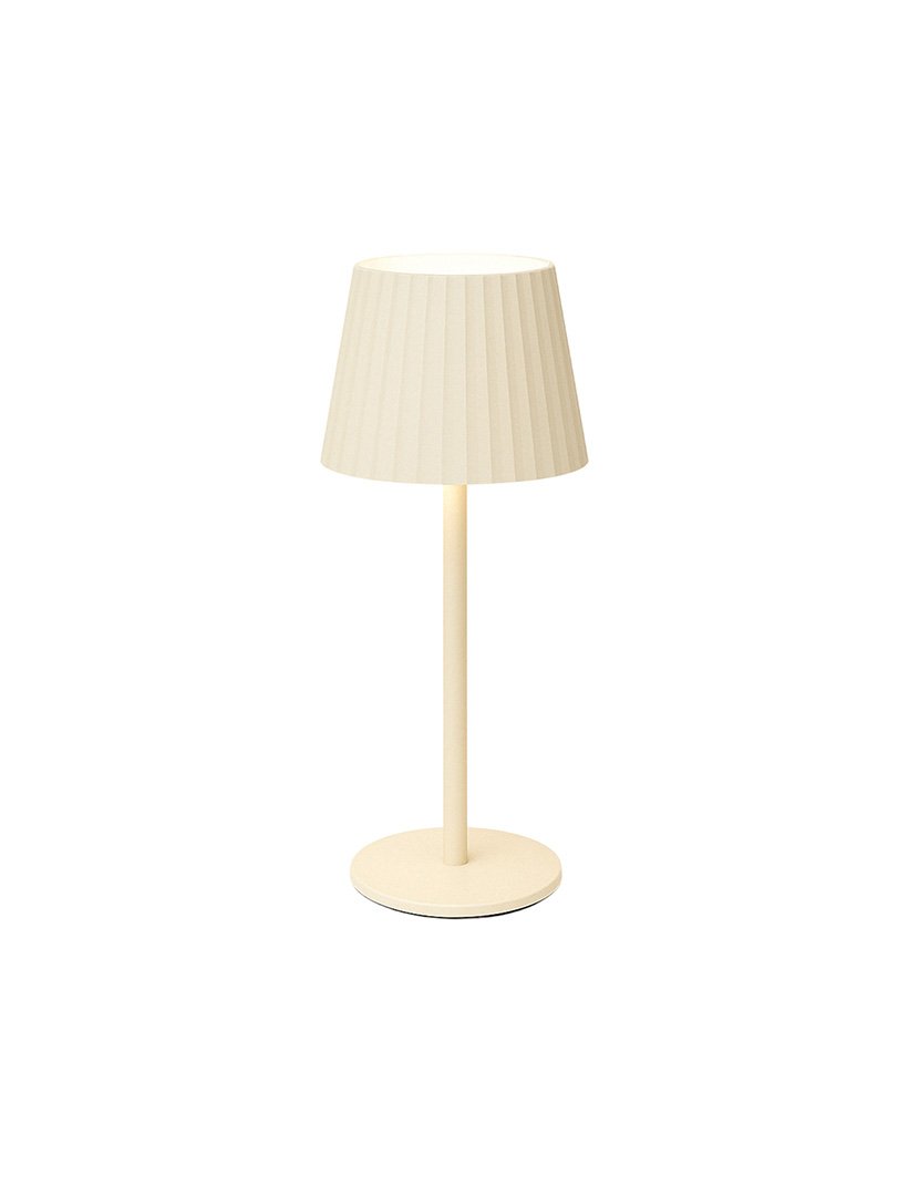 Candeeiro de Mesa com Luzes LED Recarregável Ø9x27,5cm Creme