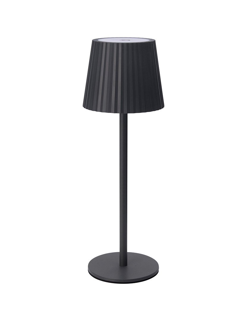 Candeeiro de Mesa com Luzes LED Recarregável Ø9x27,5cm Cinzento