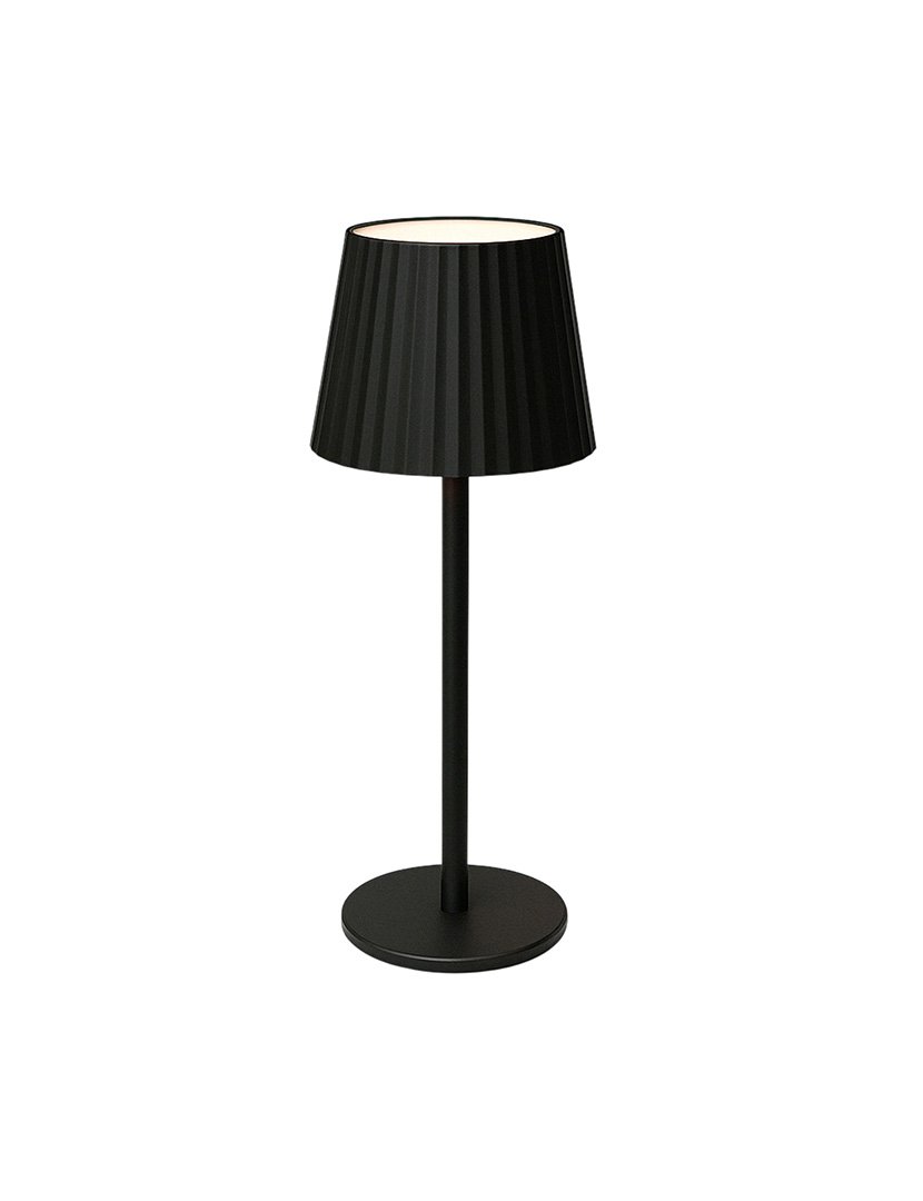 Candeeiro de Mesa com Luzes LED Recarregável Ø9x27,5cm Preto