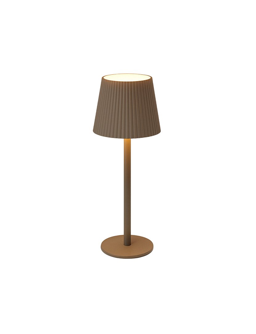 Candeeiro de Mesa com Luzes LED Recarregável Ø10,5x36,2cm Taupe