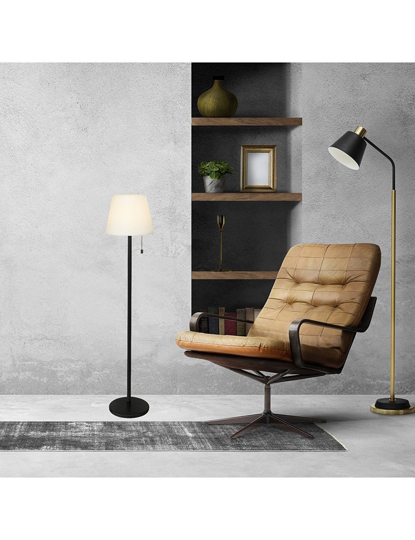 Candeeiro de Pé Recarregável com Luzes LED RGB Ø16,5x106cm Branco e Preto