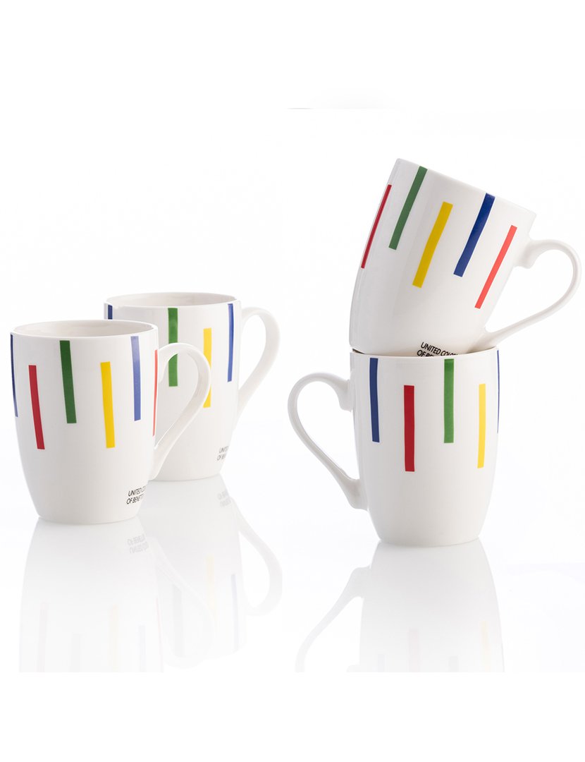 Conjunto 4 Chávenas Riscas Colorido