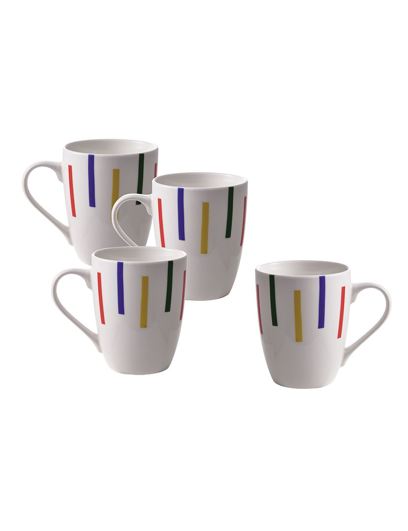 Conjunto 4 Chávenas Riscas Colorido