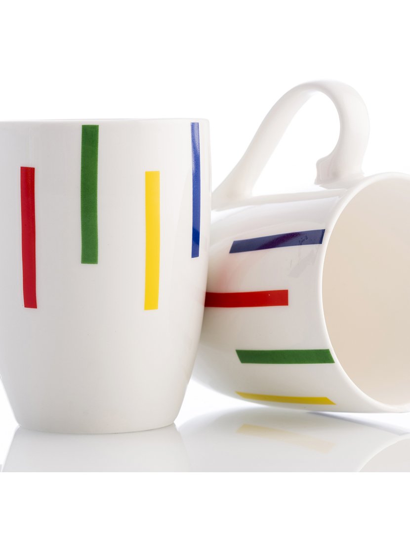 Conjunto 4 Chávenas Riscas Colorido