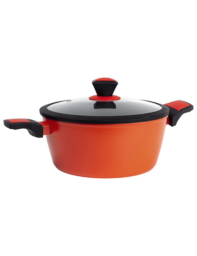 Caçarola com Tampa Alumínio Forjado Laranja