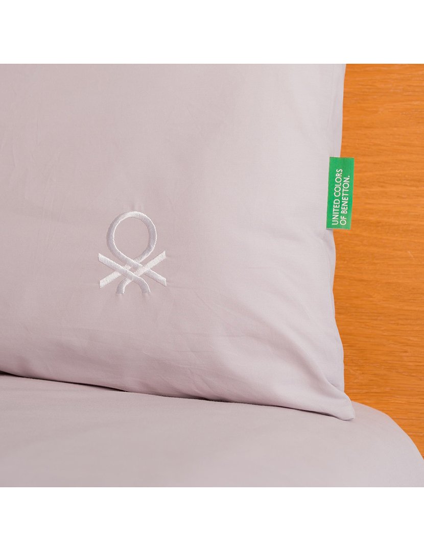 Conjunto Cama 2 Peças Cinza e Branco