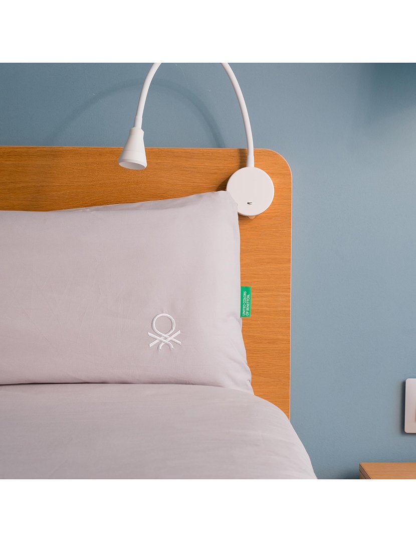 Conjunto Cama 2 Peças Cinza e Branco