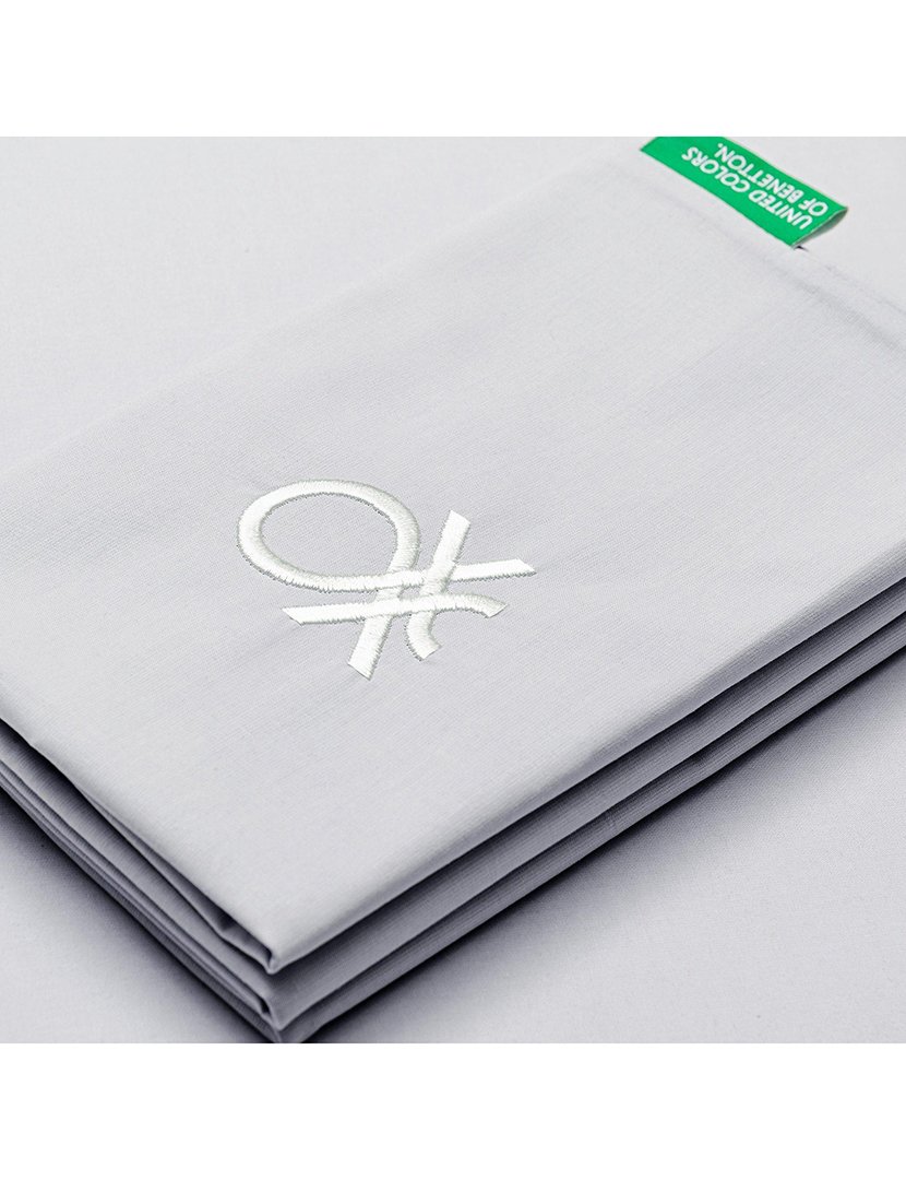 Conjunto Cama 2 Peças Cinza e Branco